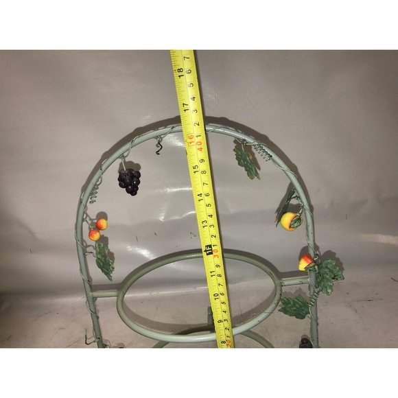 GRAPE VINE PLATE HOLDER Green Coated Metal Wire Picnic Buffet - Picture 8 of 8